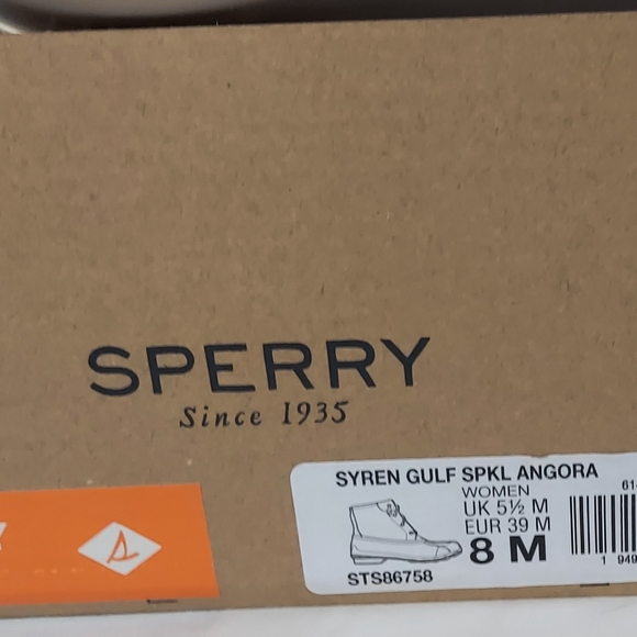 Sperry fur lined memory foam waterproof zip n lace xgrip bottom duck boots - Picture 6 of 6